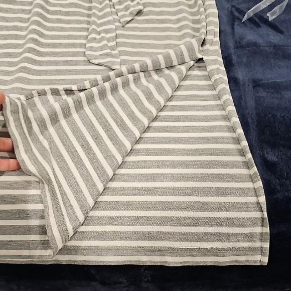 Banana Republic Gray and White Sleeveless Belted Sheath Maxi Dress - Picture 6 of 7